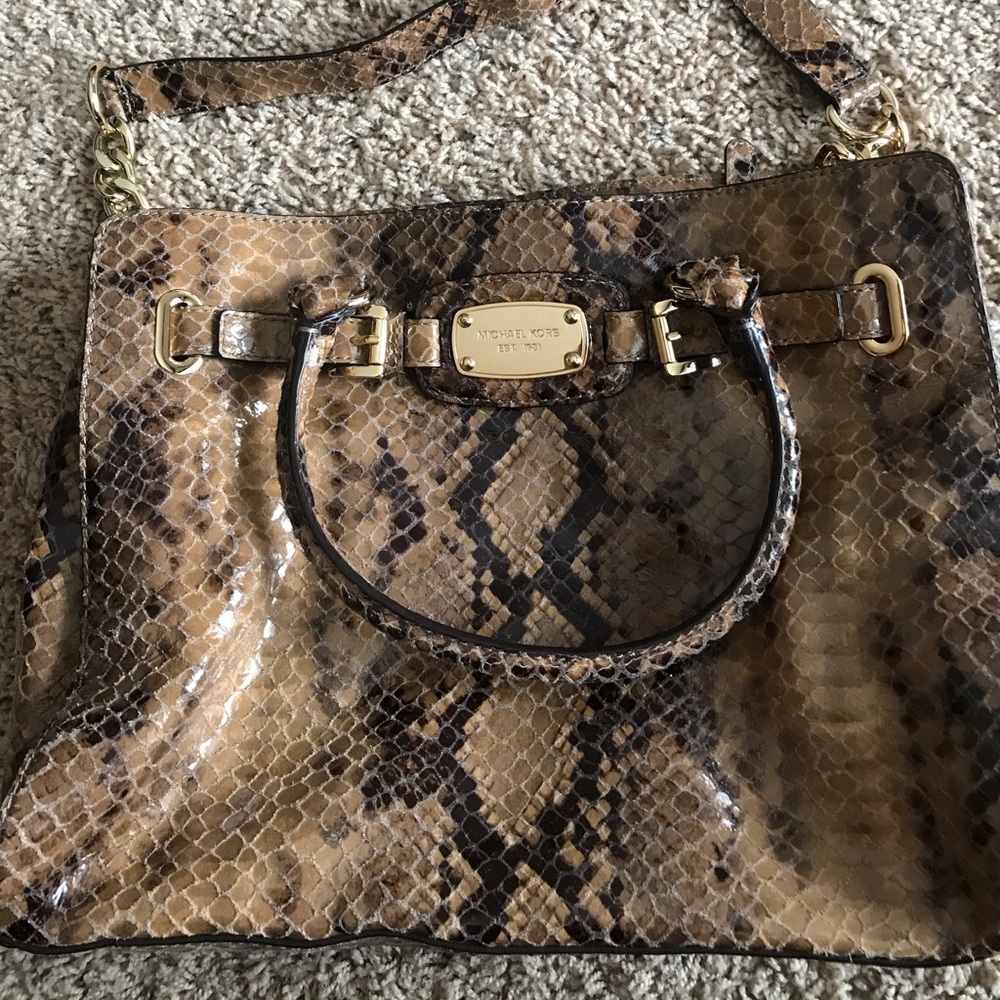 Michael Kors snakeskin purse/ bag